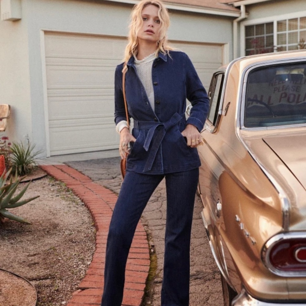 NWT Sezane Thea Marine Shirt Jacket size 6